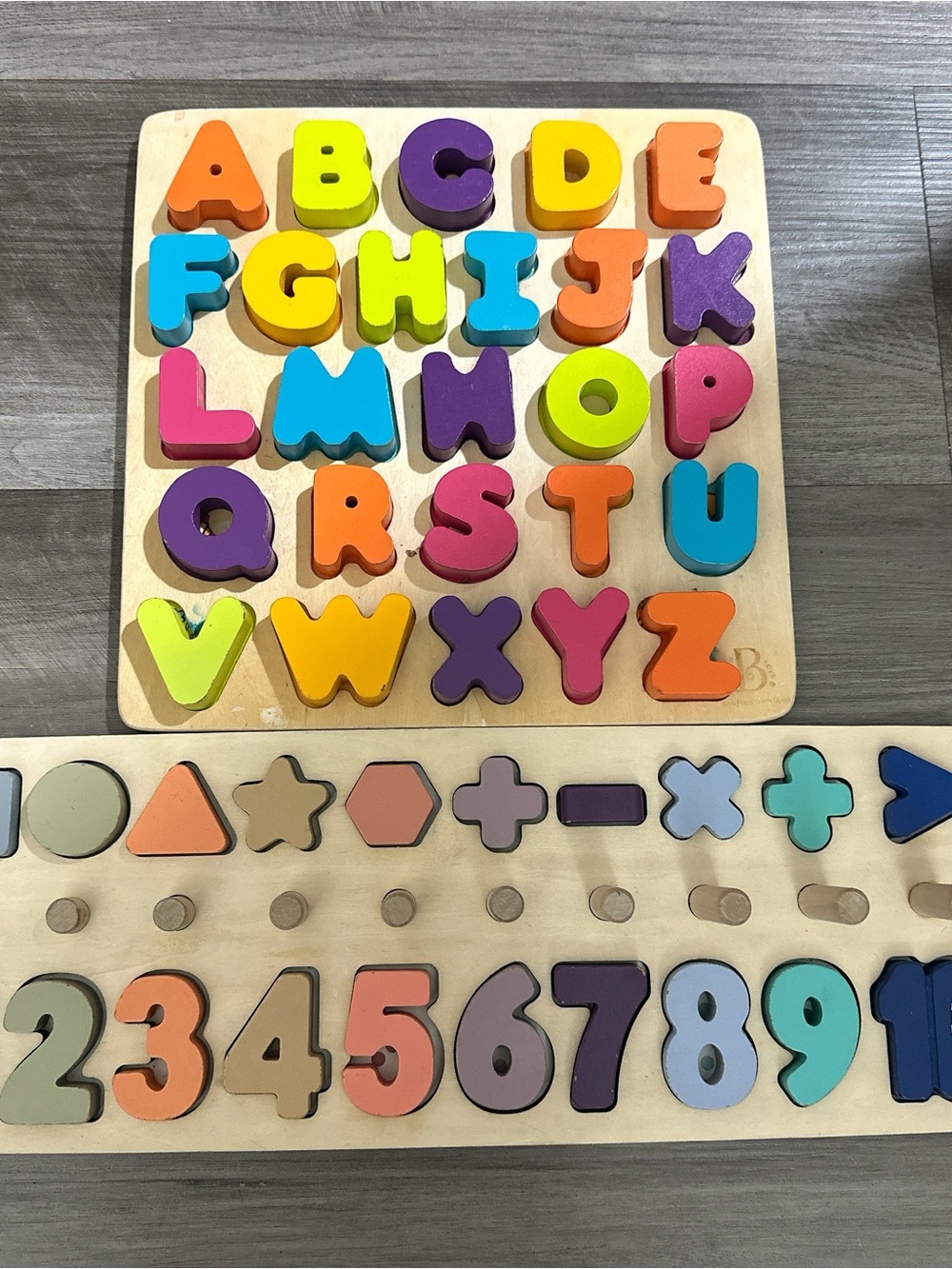 Wooden Learning Puzzle Bundle | Alphabet, Numbers & Shapes